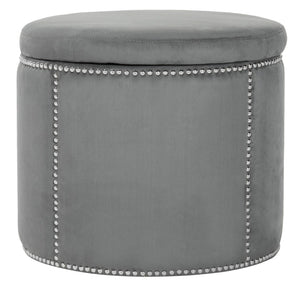 Safavieh Jody Ottoman - Silver Nail Heads Grey MCR4641B