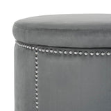 Safavieh Jody Ottoman - Silver Nail Heads Grey MCR4641B