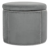 Safavieh Jody Ottoman - Silver Nail Heads Grey MCR4641B