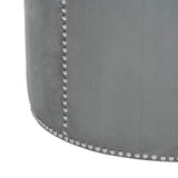 Safavieh Jody Ottoman - Silver Nail Heads Grey MCR4641B