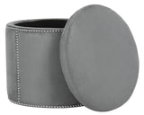 Safavieh Jody Ottoman - Silver Nail Heads Grey MCR4641B