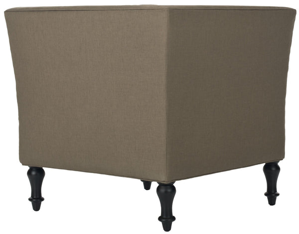 Safavieh Jack Tufted Corner Chair - Cozy Accent Seat With Button Tufting And Modern Angular Design For Living Rooms Olive MCR4643A