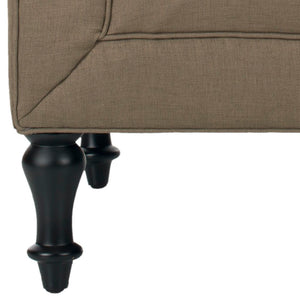 Safavieh Jack Tufted Corner Chair - Cozy Accent Seat With Button Tufting And Modern Angular Design For Living Rooms Olive MCR4643A