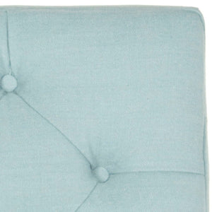 Safavieh Jack Tufted Corner Chair - Cozy Accent Seat With Button Tufting And Modern Angular Design For Living Rooms Sky Blue MCR4643B