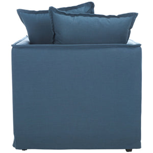 Safavieh Joey Arm Chair - Modern Shabby Chic Accent Chair With Plush Cushions & Durable Linen-Cotton Upholstery MCR4651A