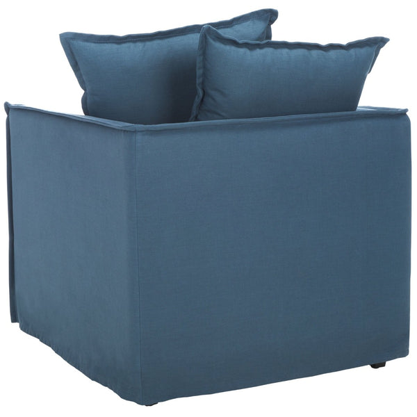 Safavieh Joey Arm Chair - Modern Shabby Chic Accent Chair With Plush Cushions & Durable Linen-Cotton Upholstery MCR4651A