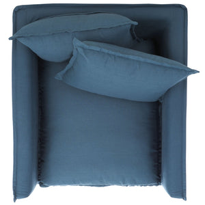 Safavieh Joey Arm Chair - Modern Shabby Chic Accent Chair With Plush Cushions & Durable Linen-Cotton Upholstery MCR4651A