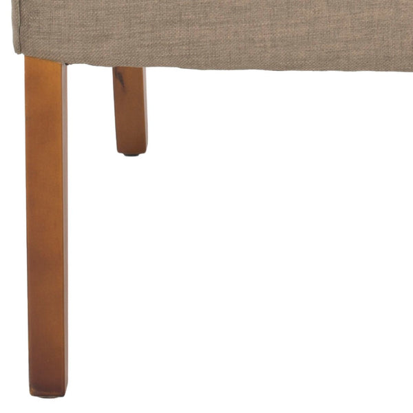 Safavieh Gomer Wing-Back Arm Chair - Mid-Century Danish Design With Button-Tufted Back And Oak Legs Olive MCR4653B