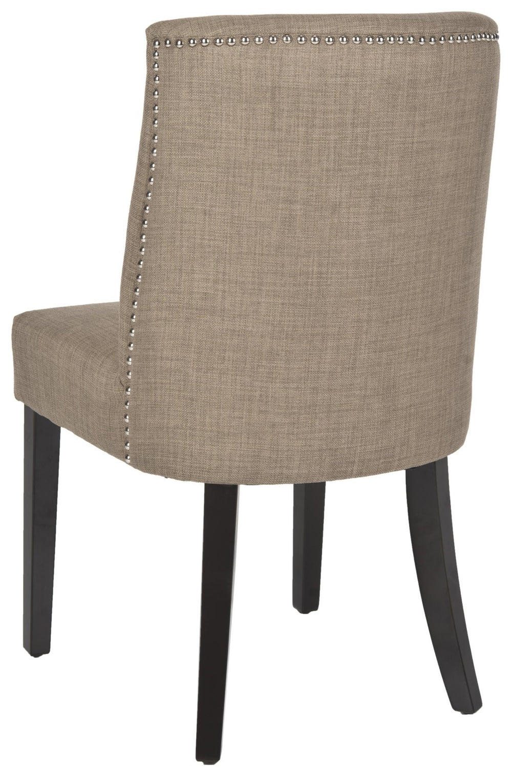 Safavieh Judy Side Chairs In Olive Green – Stylish Linen Blend Upholstery With Plush Cushion & Nail Head Detail Olive Wood,Fabric,Foam,Metal Mcr4658b-set2