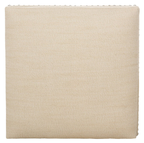Safavieh Deidra Ottoman - Stylish Spanish-Inspired Design With Hidden Storage And Elegant Silver Nail Heads Beige MCR4663J