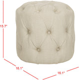 Safavieh Ponzi Tufted Ottoman Beige MCR4664F