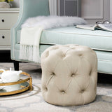 Safavieh Ponzi Tufted Ottoman Beige MCR4664F