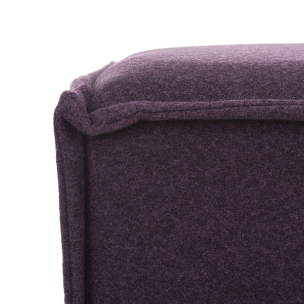 Safavieh Elaine Modern Pouf - Chic Plum Accent Seat, Plush Footrest & Versatile Decor For Any Space MCR4667B