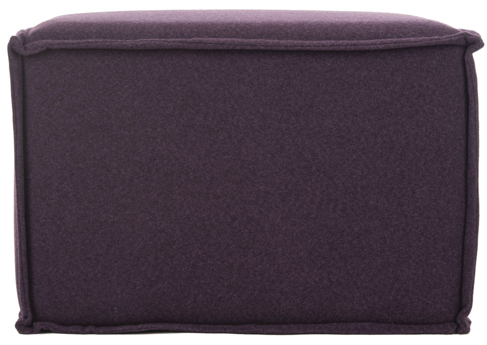 Safavieh Elaine Modern Pouf - Chic Plum Accent Seat, Plush Footrest & Versatile Decor For Any Space MCR4667B