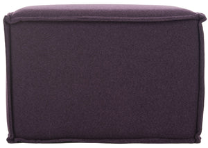 Safavieh Elaine Modern Pouf - Chic Plum Accent Seat, Plush Footrest & Versatile Decor For Any Space MCR4667B