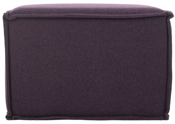 Safavieh Elaine Modern Pouf - Chic Plum Accent Seat, Plush Footrest & Versatile Decor For Any Space MCR4667B