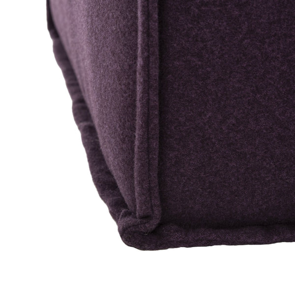 Safavieh Elaine Modern Pouf - Chic Plum Accent Seat, Plush Footrest & Versatile Decor For Any Space MCR4667B