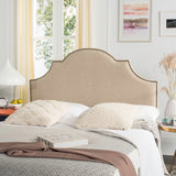 Safavieh Hallmar Hemp Arched Headboard Brass Nail Head Hemp MCR4680B