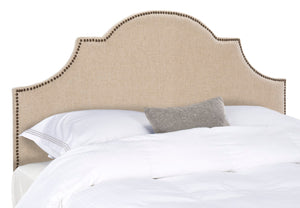 Safavieh Hallmar Hemp Arched Headboard Brass Nail Head Hemp MCR4680B