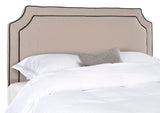 Safavieh Dane Taupe & Black Welt Piping Headboard Taupe/Black Welt MCR4686A