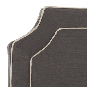 Safavieh DANE Queen Headboard in Charcoal with True Taupe Welt - Elegant, Contemporary Design for Any Bedroom MCR4686B