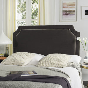Safavieh DANE Queen Headboard in Charcoal with True Taupe Welt - Elegant, Contemporary Design for Any Bedroom MCR4686B