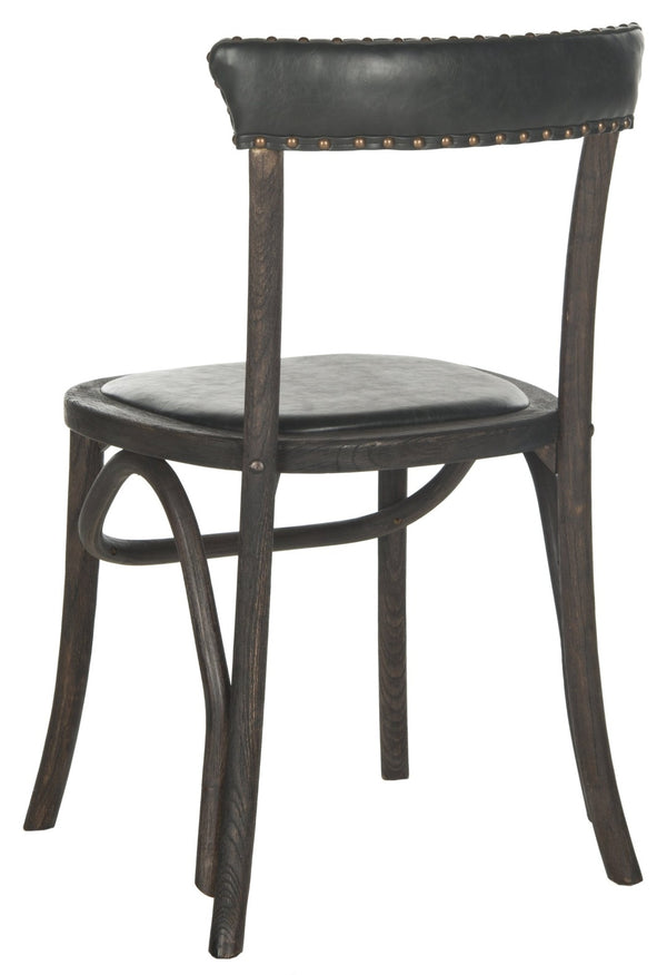 Safavieh KENNY Side Chairs - Vintage-Inspired Antique Black with Oak Accents for Stylish Dining & Comfort MCR4688A-SET2
