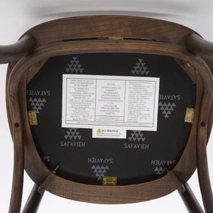 Safavieh KENNY Side Chairs - Vintage-Inspired Antique Black with Oak Accents for Stylish Dining & Comfort MCR4688A-SET2