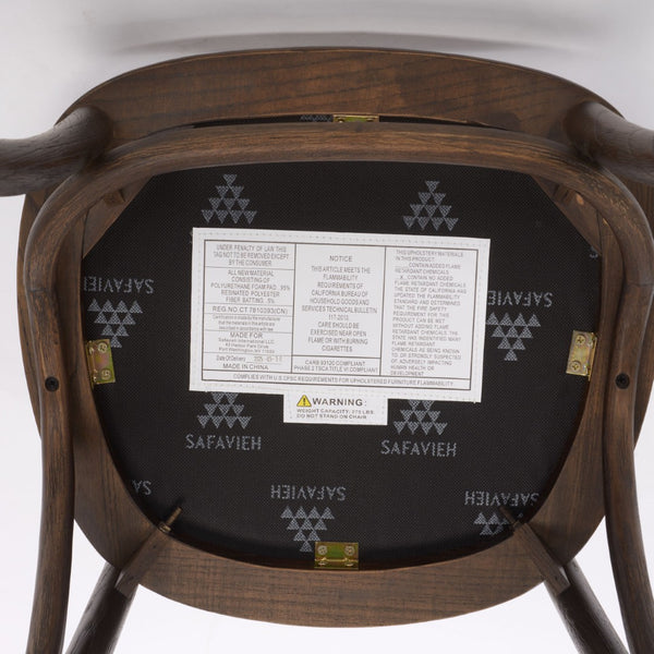 Safavieh KENNY Side Chairs - Vintage-Inspired Antique Black with Oak Accents for Stylish Dining & Comfort MCR4688A-SET2