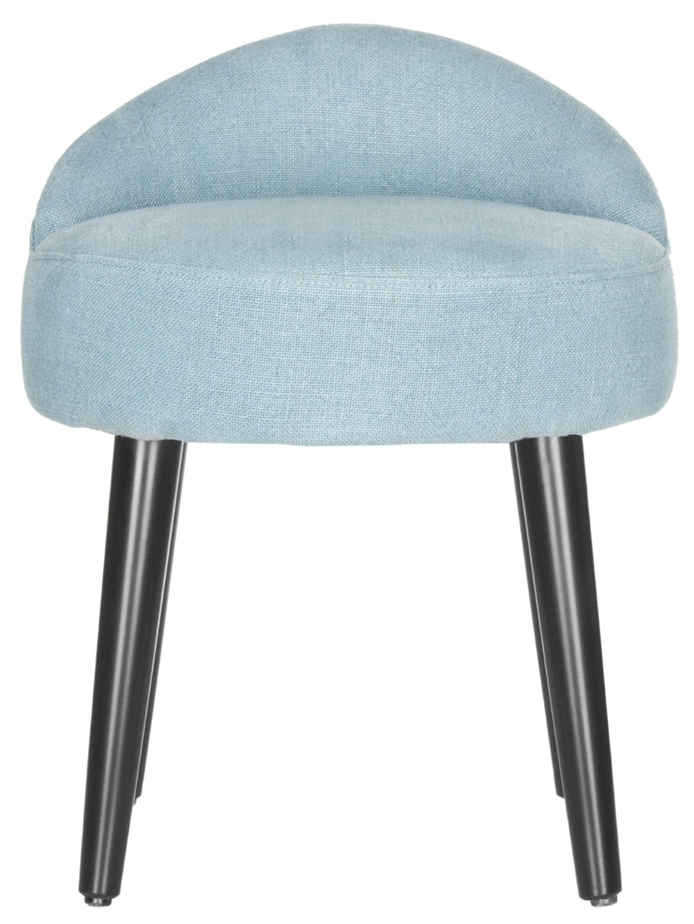 Safavieh Brinda Vanity Chair - Vintage Light Blue Linen Accent With Danish Wood Legs For Any Decor Style MCR4693A