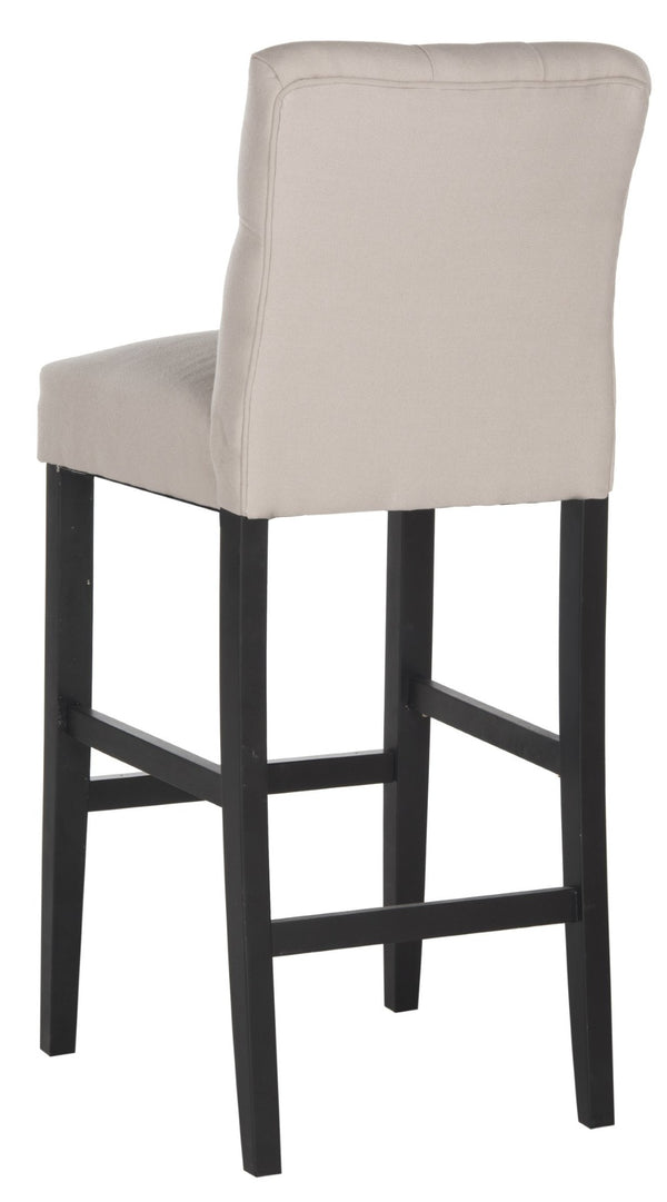 Safavieh Tiffany Tufted Bar Stool - Modern Elegance With Plush Upholstery & Sturdy Birch Legs For Comfort MCR4695A