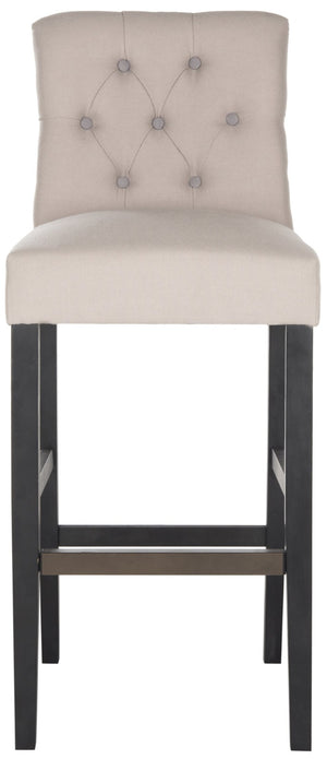 Safavieh Tiffany Tufted Bar Stool - Modern Elegance With Plush Upholstery & Sturdy Birch Legs For Comfort MCR4695A