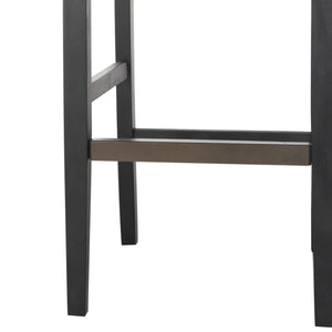 Safavieh Tiffany Tufted Bar Stool - Modern Elegance With Plush Upholstery & Sturdy Birch Legs For Comfort MCR4695A