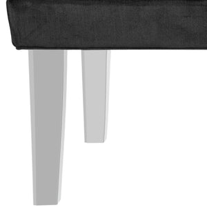 Safavieh Abrosia Tufted Bench - Luxurious Cotton Blend Upholstery With Acrylic Legs For Modern Glam Decor Black MCR4699B