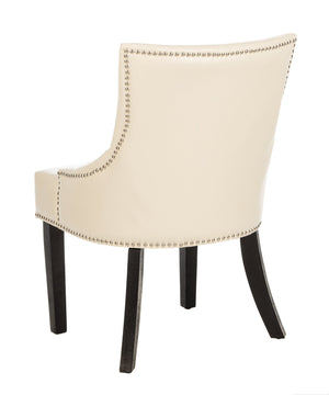 Safavieh Lotus Dining Chair - Elegant Leather Design For Modern Homes, Perfect For Stylish Dining Spaces Flat Cream  Mcr4700b