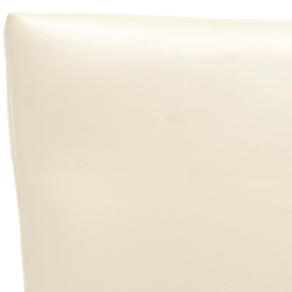 Safavieh Lotus Dining Chair - Elegant Leather Design For Modern Homes, Perfect For Stylish Dining Spaces Flat Cream  Mcr4700b