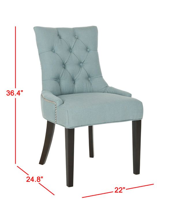 Safavieh Abby Dining Chair In Sky Blue - Elegant & Comfortable Side Chair For Modern Dining Spaces Sky Blue  Mcr4701n