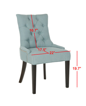 Safavieh Abby Dining Chair In Sky Blue - Elegant & Comfortable Side Chair For Modern Dining Spaces Sky Blue  Mcr4701n