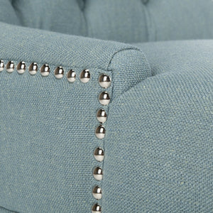 Safavieh Abby Dining Chair In Sky Blue - Elegant & Comfortable Side Chair For Modern Dining Spaces Sky Blue  Mcr4701n