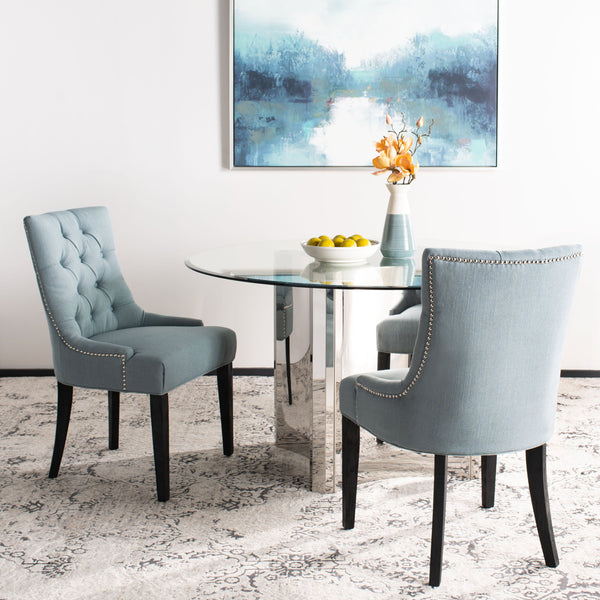 Safavieh Abby Dining Chair In Sky Blue - Elegant & Comfortable Side Chair For Modern Dining Spaces Sky Blue  Mcr4701n