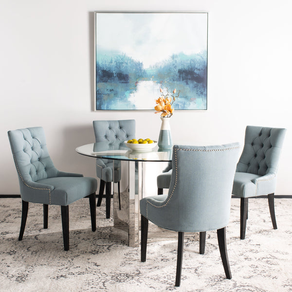 Safavieh Abby Dining Chair In Sky Blue - Elegant & Comfortable Side Chair For Modern Dining Spaces Sky Blue  Mcr4701n