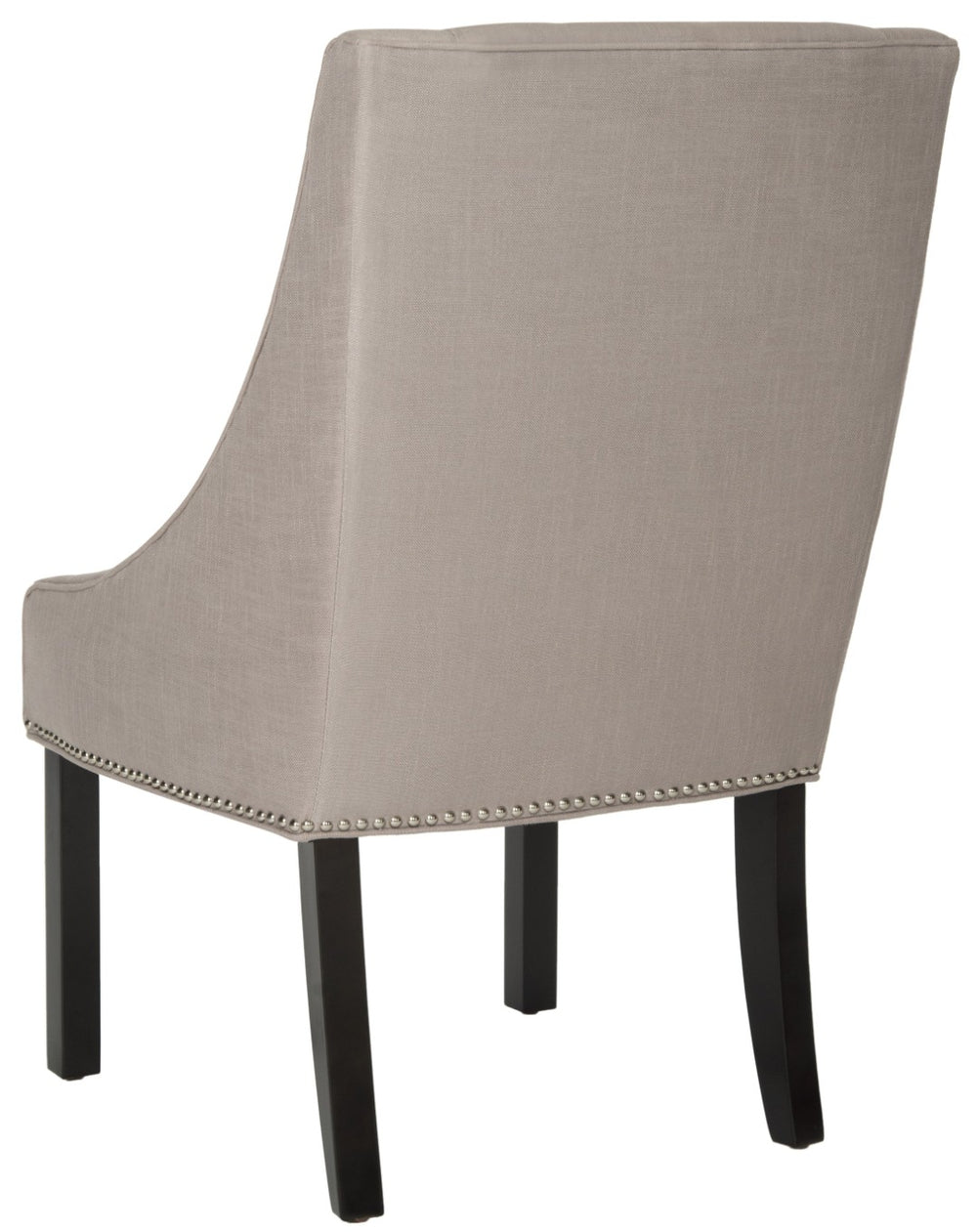 Safavieh MORRIS Sloping Arm Chair Set in Oyster Grey – Elegant Comfort, Tapered Legs, and Timeless Design MCR4708B-SET2