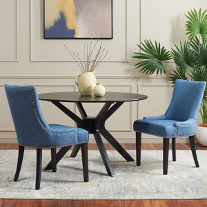 Safavieh Lester Dining Chair - Elevate Your Dining Space With Timeless Elegance And Modern Comfort Design Navy  Mcr4709ae