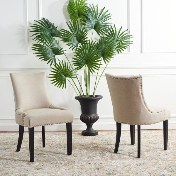 Safavieh Lester Dining Chair In Antique Gold – Elegant Comfort For Dining Spaces, Perfect For Any Occasion Antique Gold 66% Viscose,12% Cotton,22% Linen Mcr4709ah