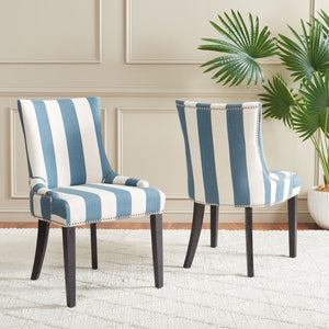 Safavieh Lester Dining Chair - Elevate Your Dining Space With Timeless Elegance And Modern Comfort Design Blue ,White  Mcr4709aj