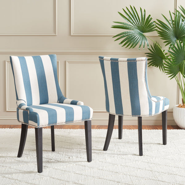 Safavieh Lester Dining Chair - Elevate Your Dining Space With Timeless Elegance And Modern Comfort Design Blue ,White  Mcr4709aj