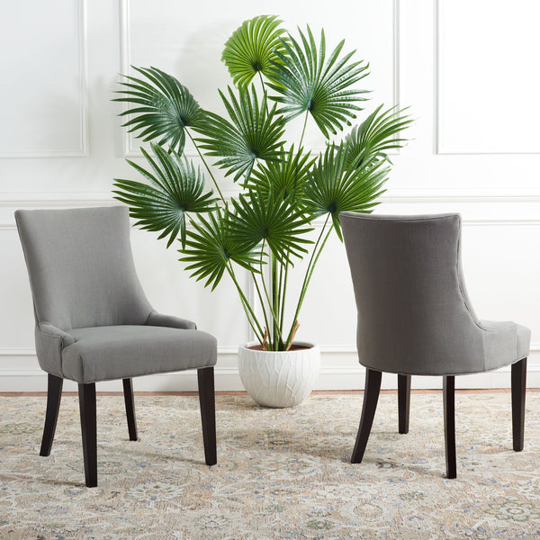 Safavieh Lester Dining Chair – Elegant Transitional Design With Birch Wood Legs For Timeless Dining Style Granite Wood,Fabric,Foam Mcr4709b-set2