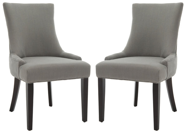 Safavieh Lester Dining Chair – Elegant Transitional Design With Birch Wood Legs For Timeless Dining Style Granite Wood,Fabric,Foam Mcr4709b-set2