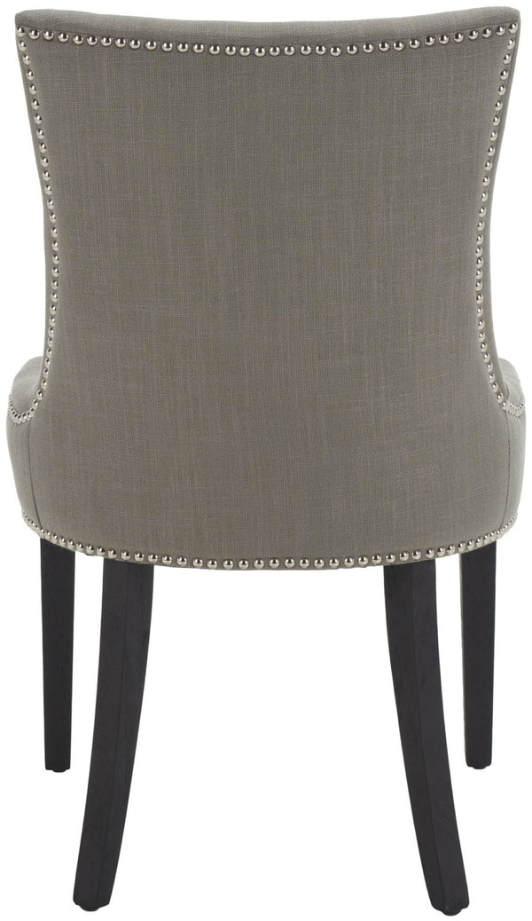 Safavieh LESTER Dining Chair - Sophisticated Cotton Velvet Upholstery with Elegant Hourglass Back Design True Taupe MCR4709C-SET2
