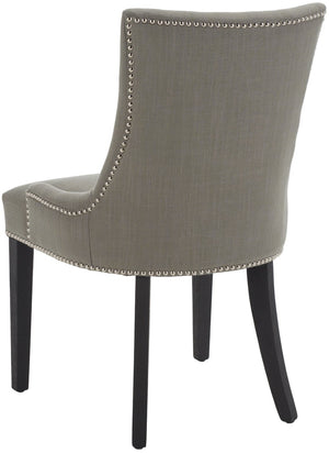 Safavieh LESTER Dining Chair - Sophisticated Cotton Velvet Upholstery with Elegant Hourglass Back Design True Taupe MCR4709C-SET2